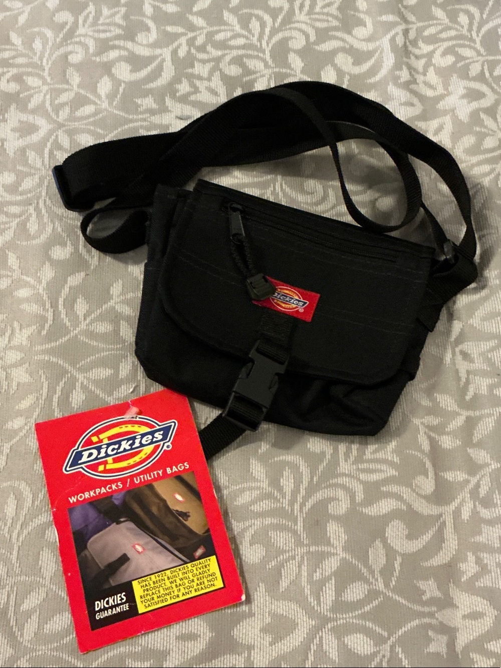 Dickies Black Compact Belt Bag with Front Buckle